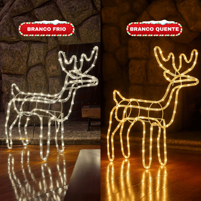 Rena de Natal Iluminada com 112 LEDs