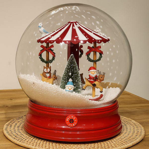 Globo de Neve Decorativo com Luz, Som e Movimento