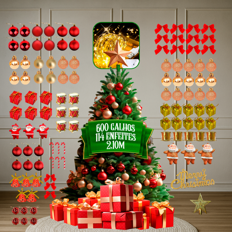 Árvore de Natal + Decoração Completa